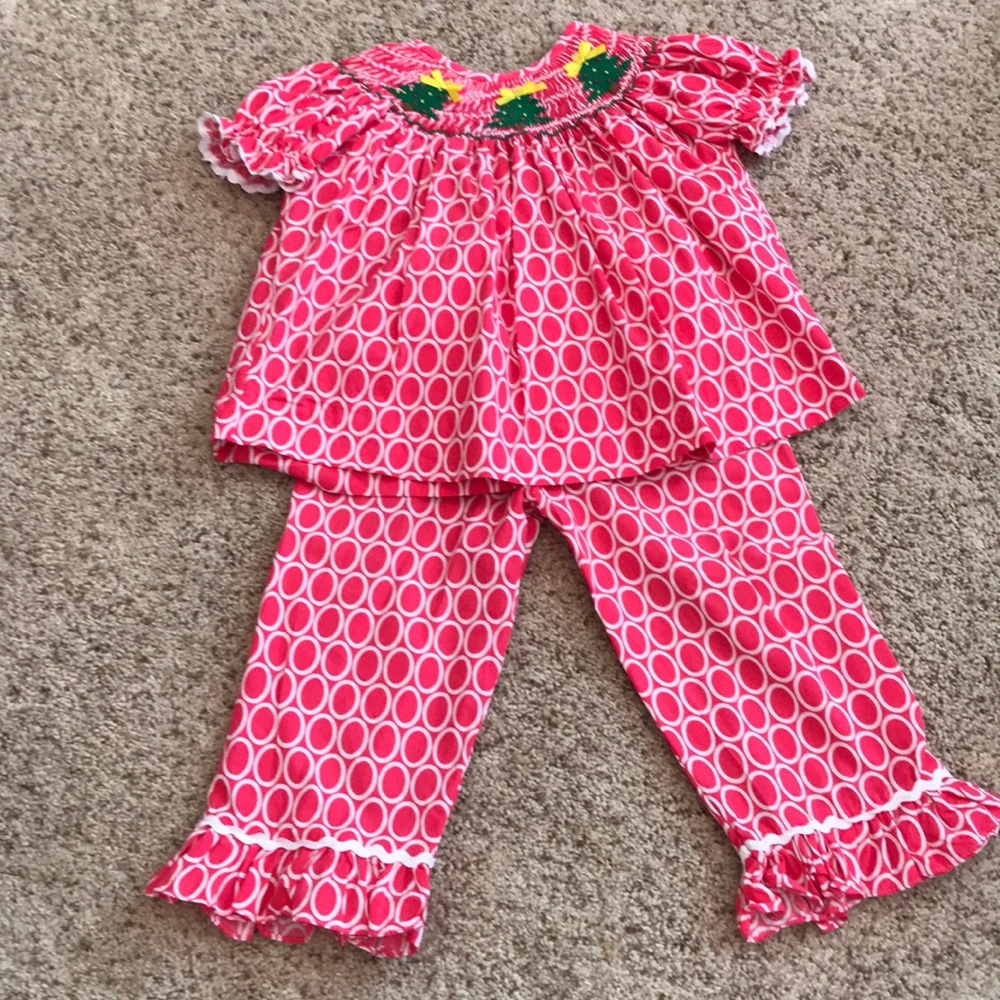 💗💗Christmas Smocked Two Piece